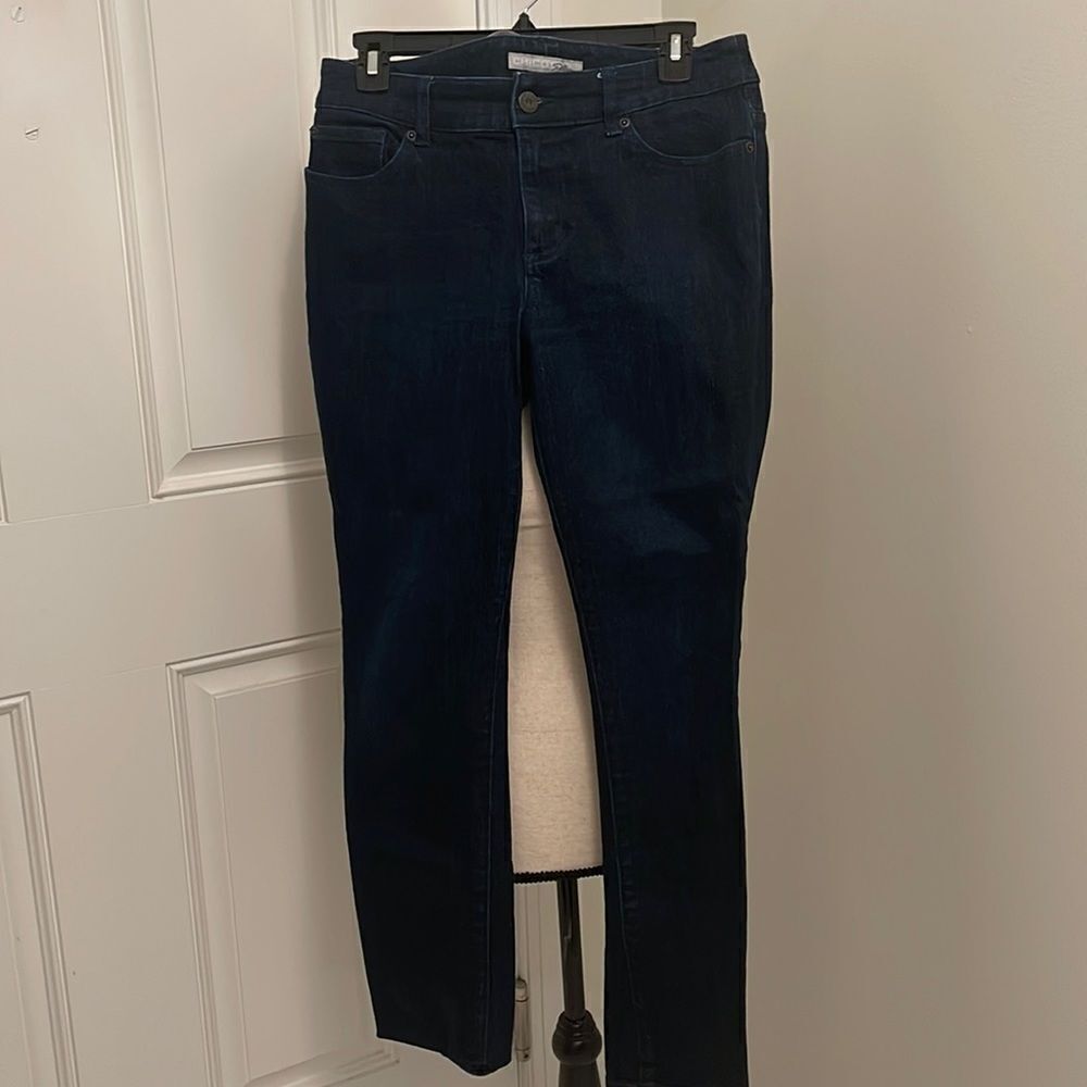 Chicos platinum denim. Stretch Jean. Size 4 petite or in Chico size 0 short.